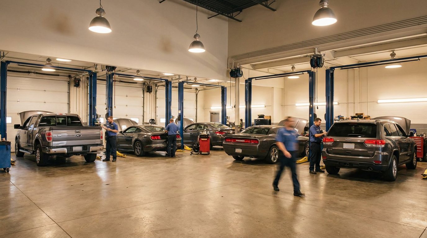 Auto repair shop bay